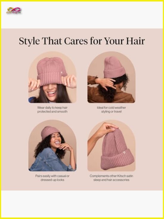 Satin Lined Beanie Cozy Winter Anti Frizz Unisex Hat for All Hair Types main image 4